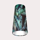 Lampshade Black Velvet Tropical Leaves Tapered Cone Light Shade