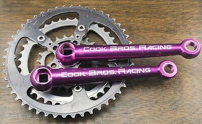 Vintage Cook Bros. Racing Mountain Bike CRANKS 175mm Purple Vintage Cook Bros. Racing Mountain Bike CRANKS 175mm Purple