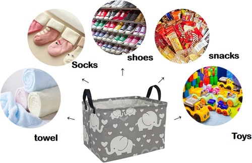 Rectangle Kids Gift Storage Basket Shelf Storage Basket Organizer Box Clothes - Picture 3 of 69
