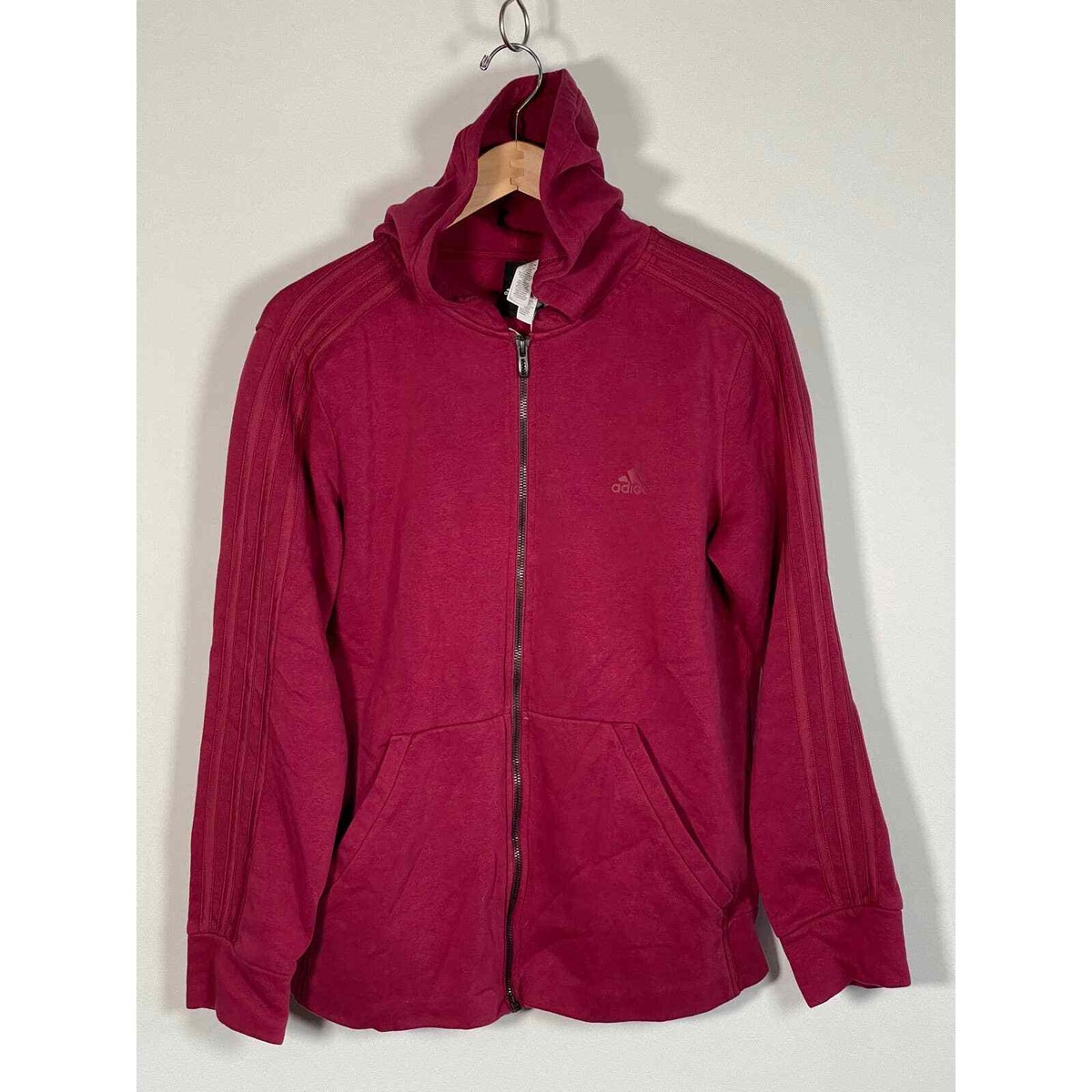 Burgundy adidas track jacket women's hot sale