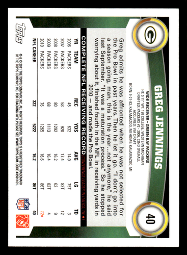 -KJ- 2011 Topps Football singles #'s 1-220 *Free Shipping* - Picture 79 of 427