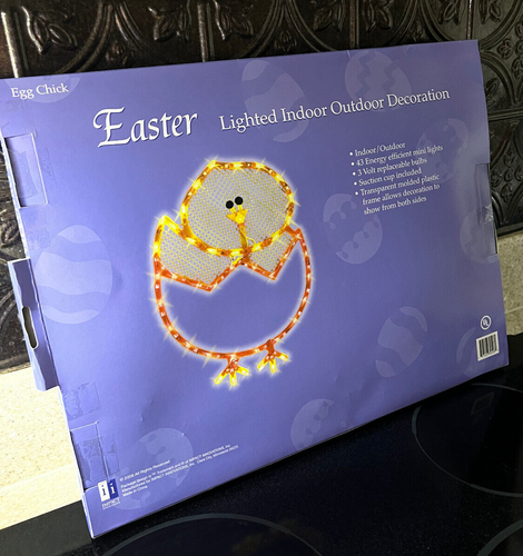 Impact Easter Lighted LED Egg Chick Window Wall Silhouette Indoor/Outdoor NIB - Picture 6 of 8