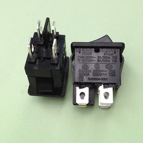 RF-1003 Wippschalter 15*21 vierpolig zweifach 250V 10A Netzschalter Teil - Bild 3 von 4