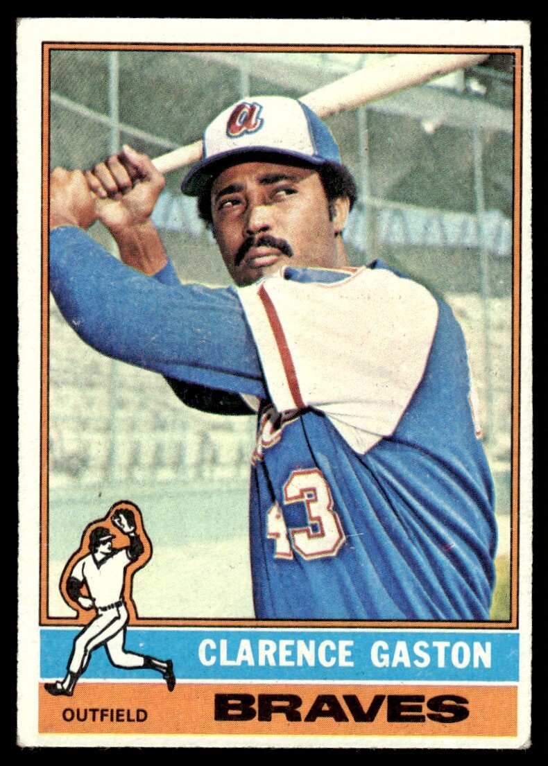 1976 Topps Baseball Card Clarence Gaston Atlanta Braves #558 EX-MT