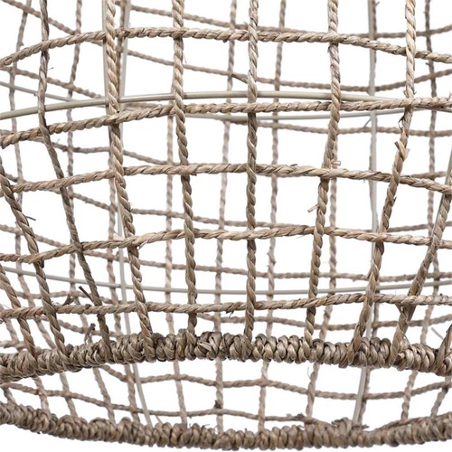 Uttermost Cross 1-Light Coastal Steel and Rattan Weave Pendant in Aged Bronze - Picture 4 of 8