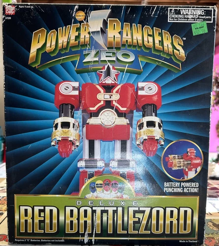 Vintage 1995 Power Rangers Zeo Deluxe Red Battlezord Figure 100% Complete In Box