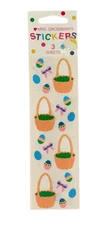 Mrs. Grossman's Stickers 3 Sheets Easter Holiday Baskets Eggs Bows Retired
