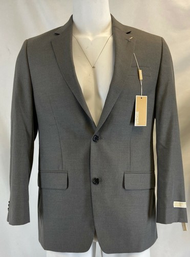 Michael Kors Herren Meoop grau Nadelstreifen 68 % Polyester 32 % Rayon 2-teiliger Anzug 110 $ neu mit Etikett - Bild 14 von 26