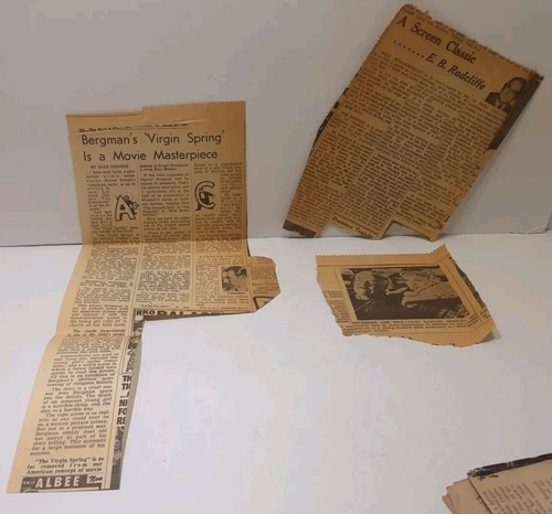 FOUR SCREENPLAYS OF INGMAR BERGMAN HC 1st Printing 1960 + Paper Clippings FLAWS - Picture 16 of 23