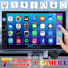 7" Double 2 DIN Car MP5 Player Bluetooth Touch Screen Stereo Radio With Camera