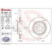 Brembo 2X Bremsscheibe Hinten Ø308Mm BelüFtet FüR Volvo XC90 I 275