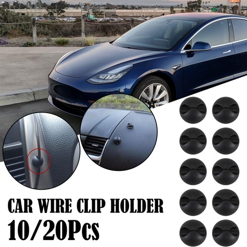 10/20Pcs Wire Clip Black Car Tie Cable Holder Mounts 1K9B Self-Adhesive O1O4 - Picture 2 of 13