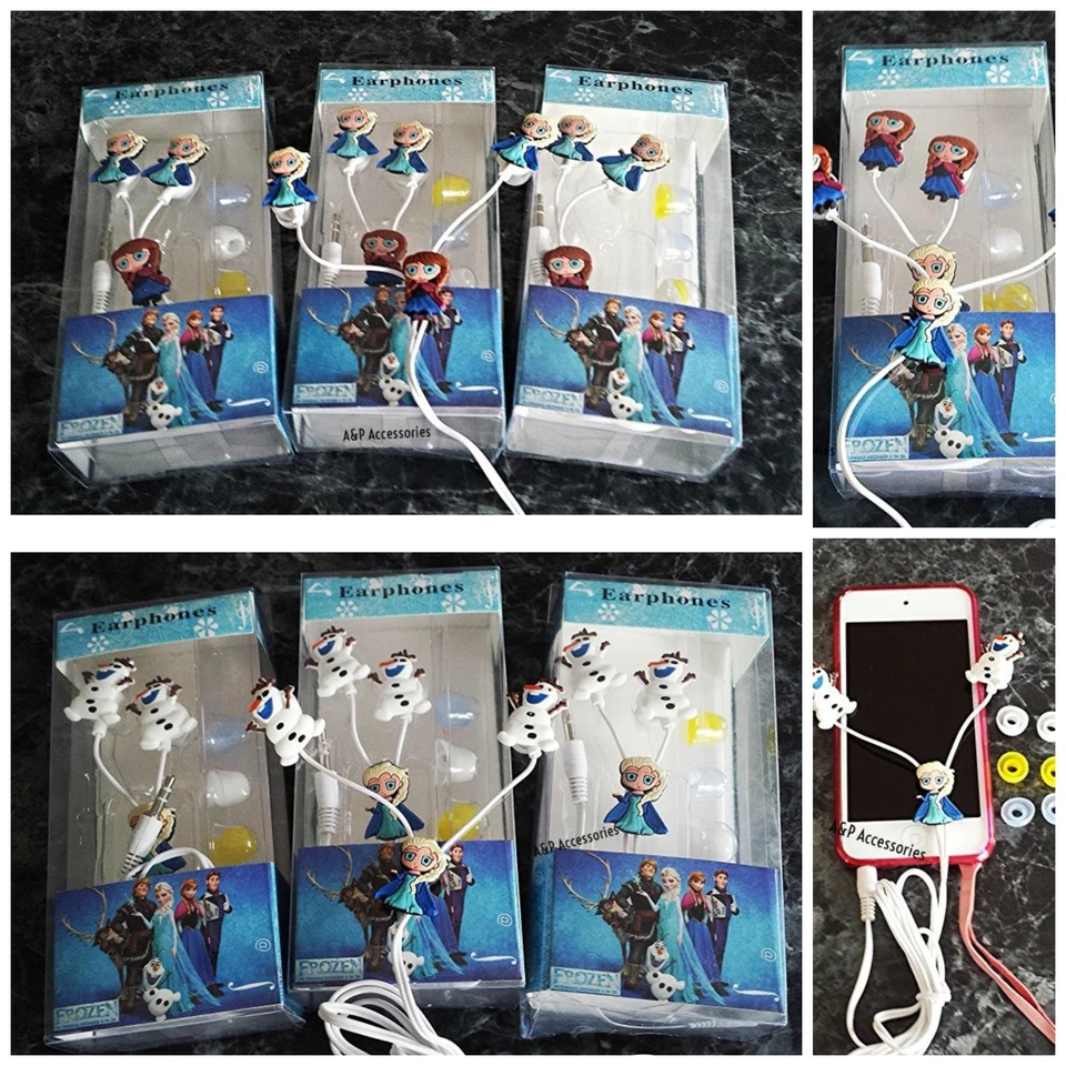 Disney Frozen Auriculares Paquete de 3 Anna Elsa Olaf Portátil 3.5mm Tabletas Teléfonos Mp3s Foto 2 de 4