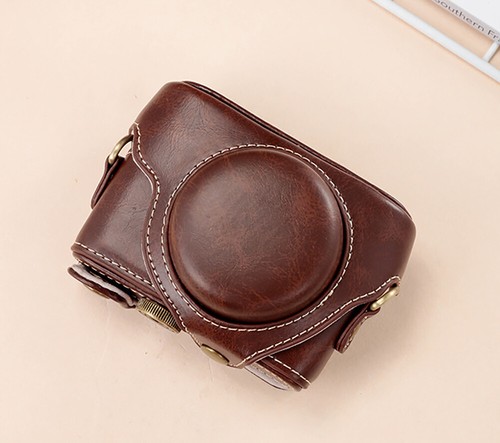PU Leather Camera Case Bag w/ Adjustable Strap for Sony DSC-RX100 VII VI V IV - Picture 5 of 27