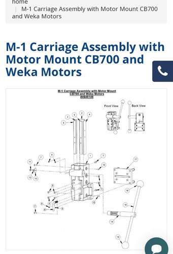 CORE Bore DRILL m1 stand Carriage assembly MOTOR MOUNT & Handle Fits Cb700 WEKA - Picture 11 of 11