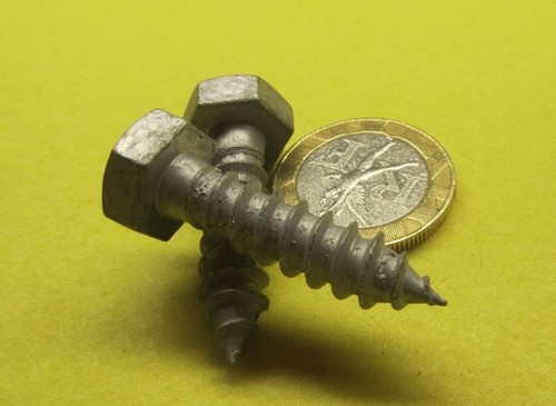Verzinkte Sechskantkopf Verzögerungsschraube 5/16 Zoll Gewinde x 1,25 Zoll Länge, 100 Stück - Bild 10 von 12
