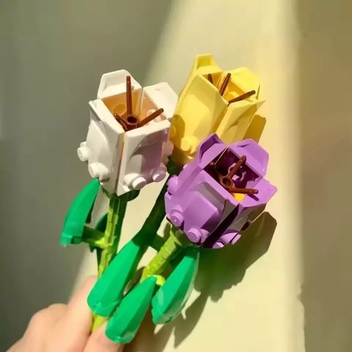 SC 40461 building blocks holiday friend gift eternal flower tulip bouquet blocks - Picture 4 of 6