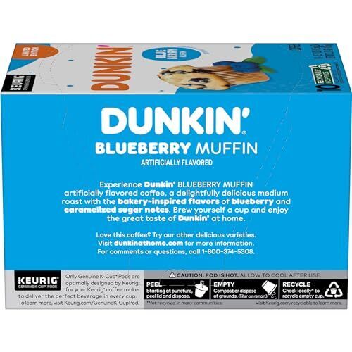 Dunkin’ Blueberry Muffin gemahlener Kaffee, Keurig K-Cup Pods, 10 Stück - Bild 4 von 11