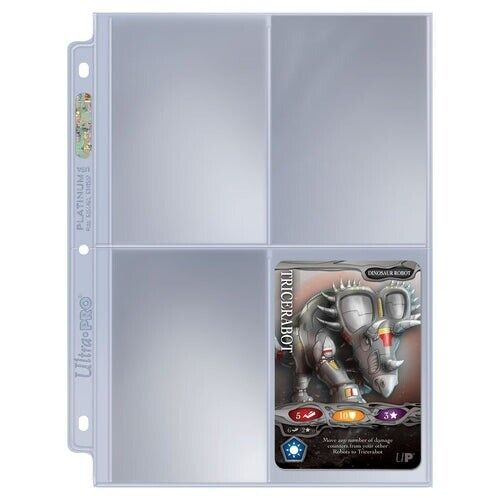25 Ultra PRO 4-Pocket Postcard Commander Oversized Binder Pages A4 89mm x 133mm - Picture 1 of 4