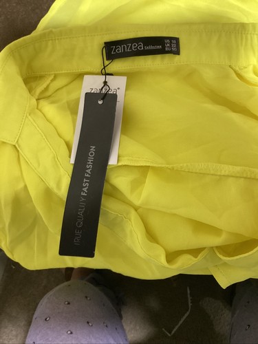 Zanzea Women’s Yellow Long Sleeves Tunic Top Size 18 NWT - Picture 5 of 6