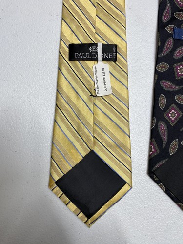 3-Men’s Tie 100% Silk Paul Dione/ Stafford/Allyn Saint George Preowned - Picture 3 of 6