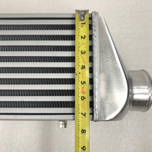 Universal Aluminum Front Mount Intercooler 27"X9"X4" Overall, 3" Inlet/Outlet - Foto 5 di 8