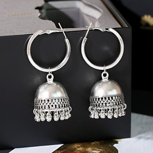 Women Bollywood Earrings Multi-style Tassel Dangle Ethnic Jhumka Jhumki Earrings - Picture 348 of 392