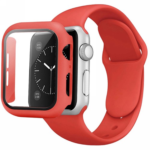 Silicone iWatch Band Strap + Case For Apple Watch 2 3 4 5 6 7 8 SE 38 45 42 49mm - Picture 40 of 41