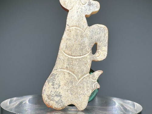 Small Shang Dy Old Jade Carved Deer Design "Pei" "Gua Jian" Pendant L 4.1 cm - Picture 3 of 18