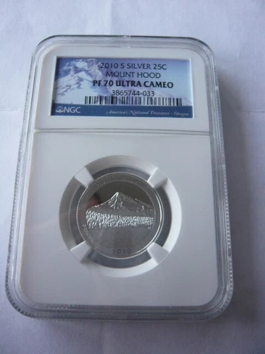 Mount Hood  2010-S Silver Proof Quarter 25C  / NGC / PF70 ULTRA CAMEO