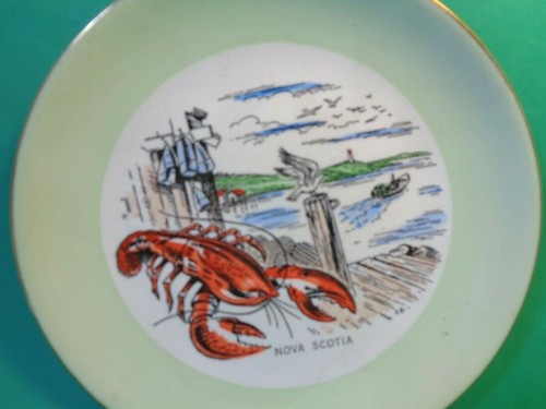 Nova Scotia/Lobster 7" Souvenir Plate, Britanmin Designs, England (Used/EUC) - Picture 3 of 9