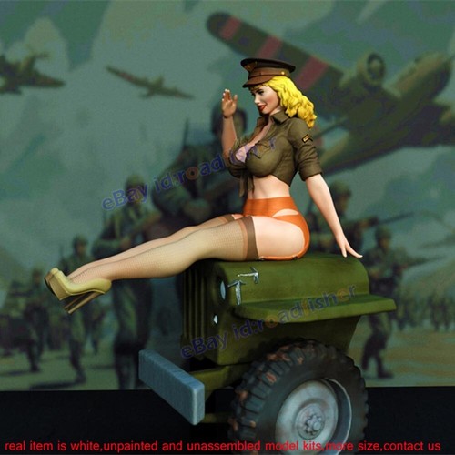 Pin up Pilot Woman 1/8 1/6 1/4 Model Kit Unpainted Unassembled 3D Print 5 Ver. - 第 4/9 張圖片