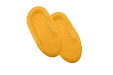 Superio 36" Yellow Toboggan Snow Sled for Kids Durable Plastic Slider - 2 Pack
