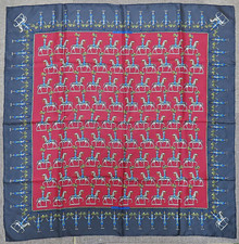Authentic HERMES "DUCHENE" Chacoal 100 Silk Scarf 60519