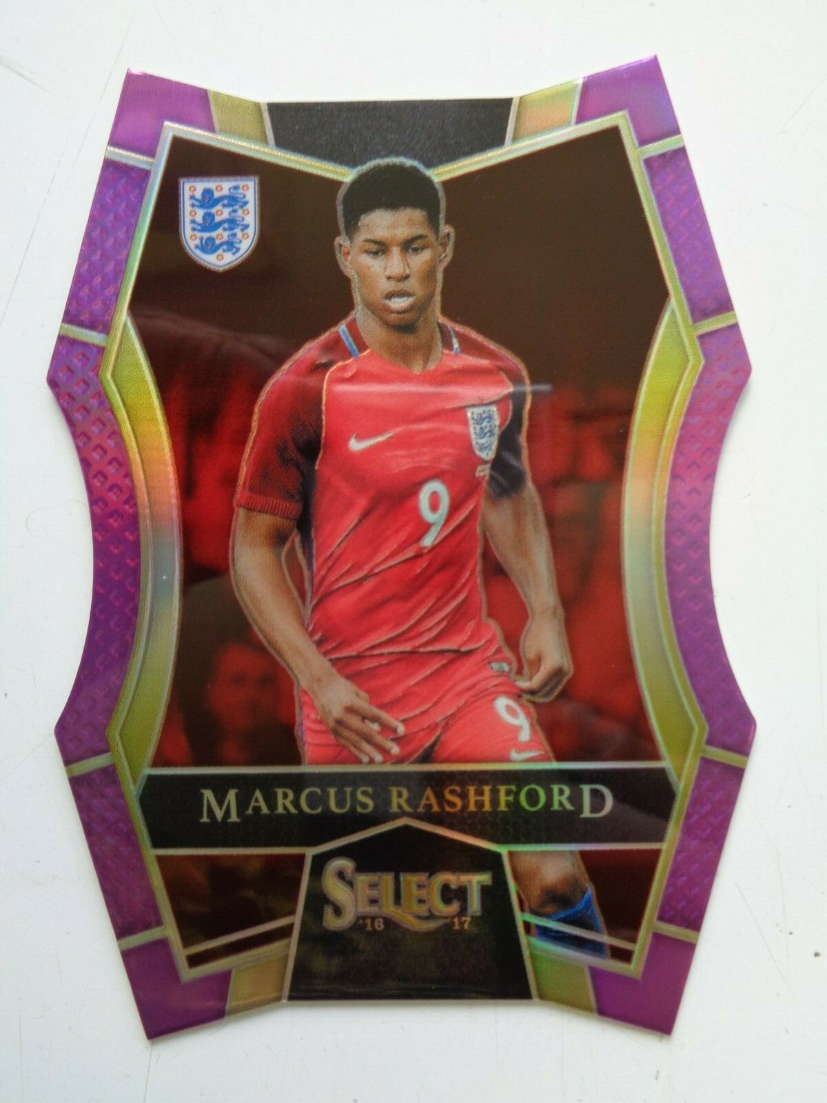 2016 -17 Select Purple Prizm Die Cut #151 Marcus Rashford RC #d 97 /149 ENGLAND
