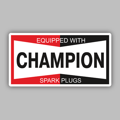 #ad Champion Auto Parts Vinyl Sticker Decal Racing Spark Plugs Vintage Classic $3.50