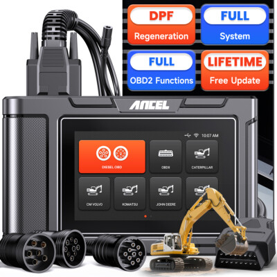 Ancel HD3600 Diesel Heavy Duty Truck OBD All System Diagnostic Scanner DPF Regen
