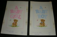 A BABY BOY GIRL 2pcs 6x9" Greeting Card Art 4846 4847
