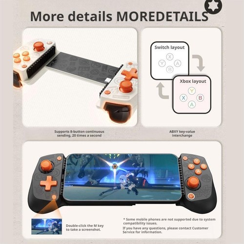 GameSir X5 Lite Extension Handle Mobile Game Stretching Controller New J4 - Picture 10 of 22