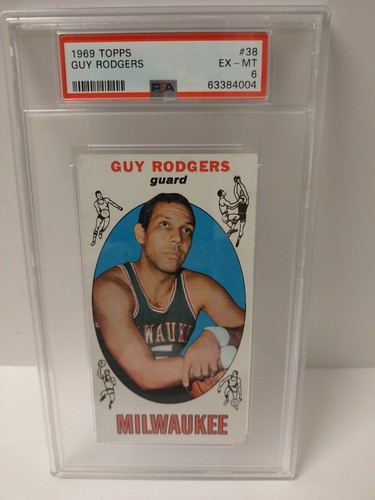 1969 Topps Basketball Guy Rodgers #38 PSA 6 EX-MT "Milwaukee Bucks" 🏀🏀  - Picture 1 of 3
