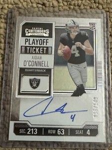 2023 Panini Contenders Playoff Ticket Autograph RC #101 Aidan O'connell 096/149