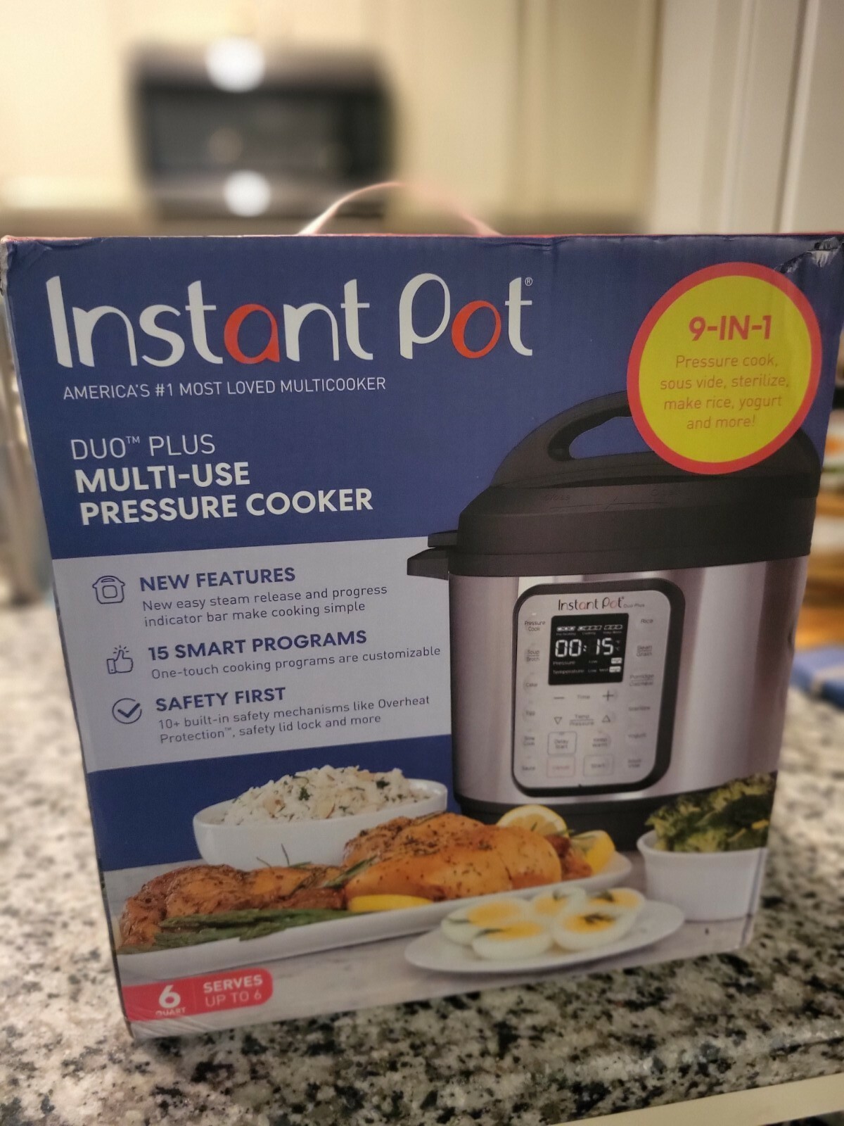 Instant Pot Duo Plus 6 QT 9 in 1 Multi Use Programmable Pressure Cooker-image