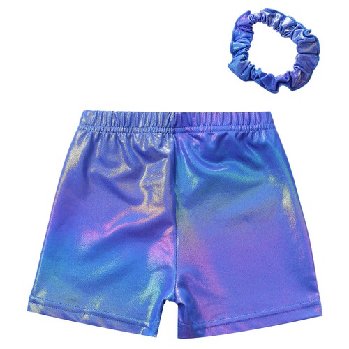 Kids Girls Set Dance Outfit Elastic Waistband Suit Performance Dancewear Shiny - Picture 51 of 72