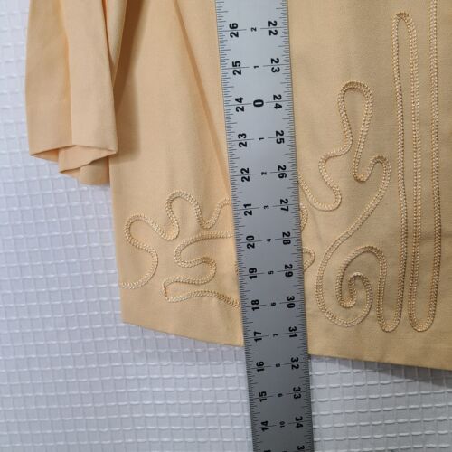 Jeffrey & Dara NWT Womens Sz 20 Subtle Yellow USA Made Light Blazer Jacket - Picture 8 of 16
