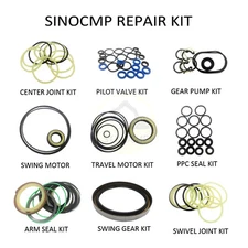 SINOCMP Arm Boom Bucket Seal Kit For Hitachi EX60 EX60-1 Excavator Repair Kit
