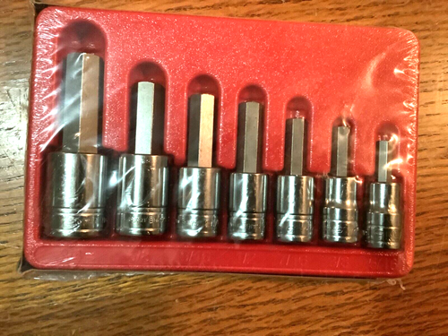 New Snap-on™ 1/2" drive 5/16" - 3/4" Allen Hex Socket Driver Set 307ESAY - Picture 1 of 5