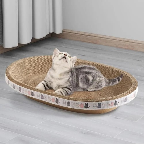 Cat Scratcher Bowl | Cardboard Cat Bowl | Cat Lounge Bowl | Cat Nest Scratcher - Picture 10 of 18