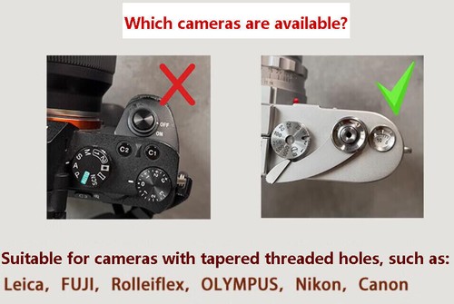 Mini 7mm/8mm Brass White Copper Camera Shutter Release Button for Fujifilm Leica - Picture 3 of 28