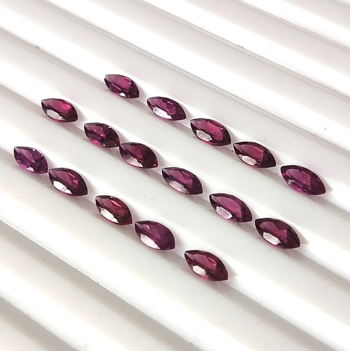Purple Rhodolite Garnet 6X3 mm Marquise Cut Faceted Natural Gemstone 16 Pieces - Picture 2 of 5