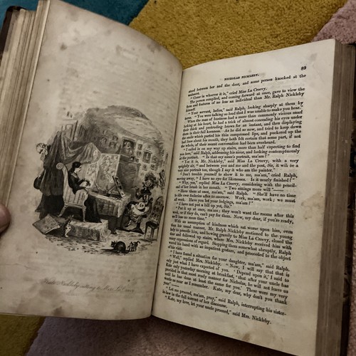 CHARLES DICKENS - NICHOLAS NICKLEBY - Early EDITION 1839 - lovely copy! Vol 1 - Picture 21 of 24